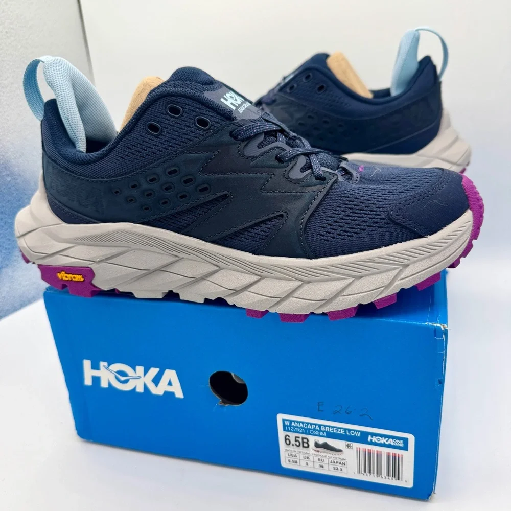NWT Hoka Anacapa Breeze Low Women’s Hiking Shoes in Outer Space / Harbor Mist - Picture 16 of 16